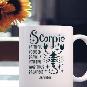 Skorpio Personalisierte Merkmale Horoskop Kaffeetasse