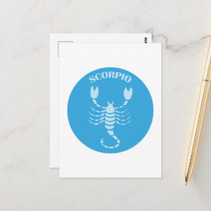 Skorpio, Sternzeichen, Horoskop, Astrologie Postkarte