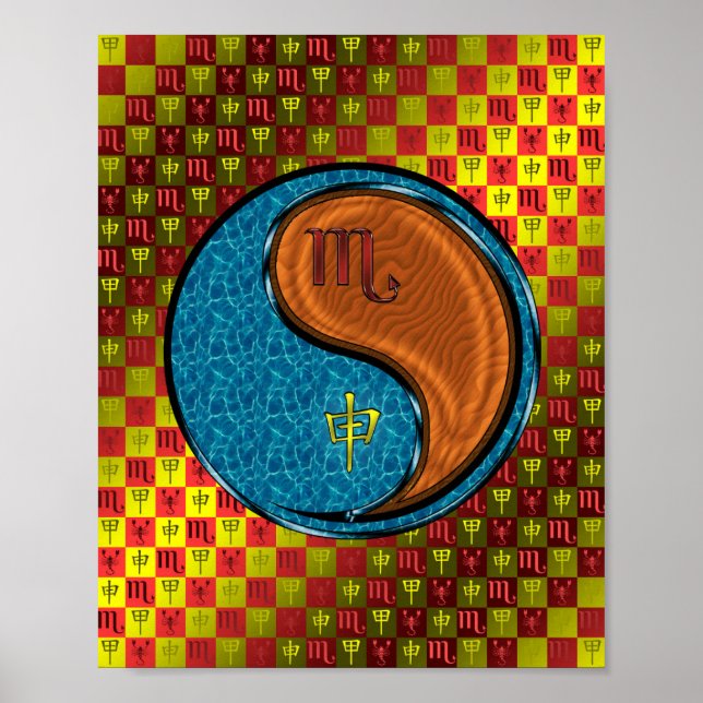 Skorpio und Holzaffe Poster (Vorne)