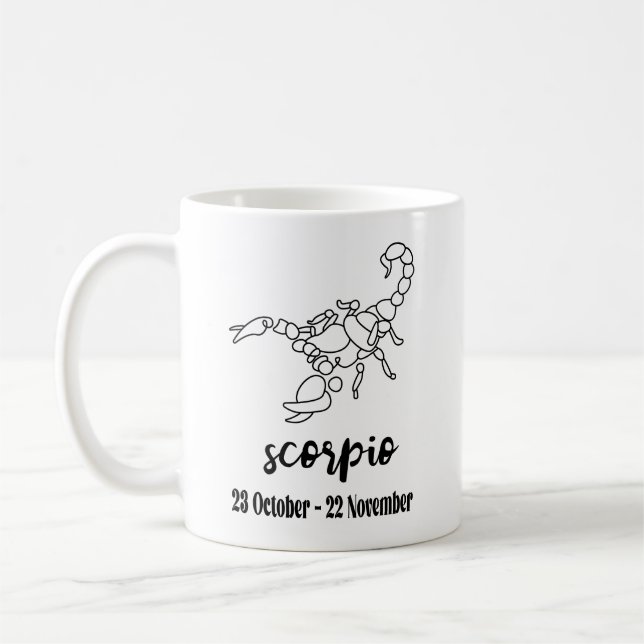 Skorpio, Zodiaka-Zeichen Kaffeetasse (Links)
