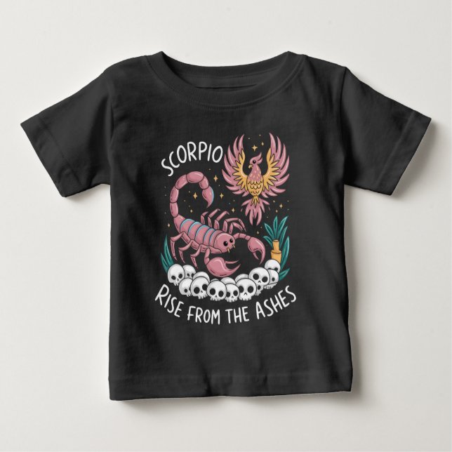 Skorpioaufstieg: Phönix des Zodiaks Baby T-shirt (Vorderseite)