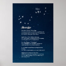 Skorpiocharakteristikplakat