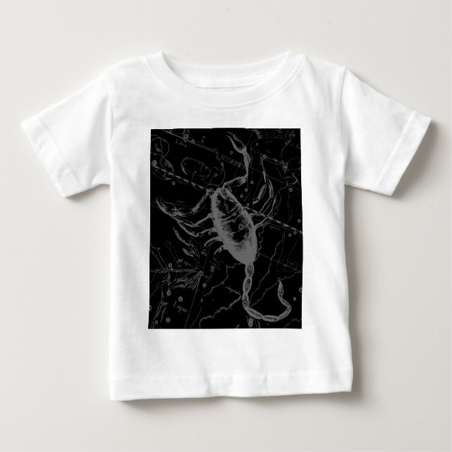 Skorpiokonstellation Hevelius 1690 Gravieren Baby T-shirt (Vorderseite)