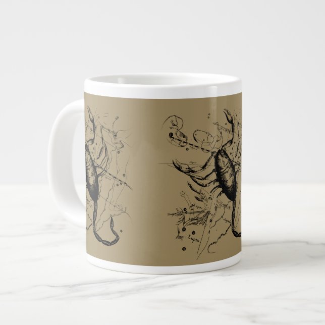 Skorpiokonstellation Hevelius 1690 Gravieren Jumbo-Tasse (Vorderseite Links)