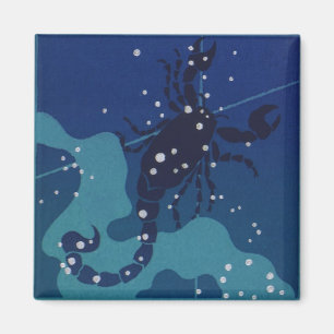 Skorpiokonstellation, Vintage Zodiakastastrologie Magnet