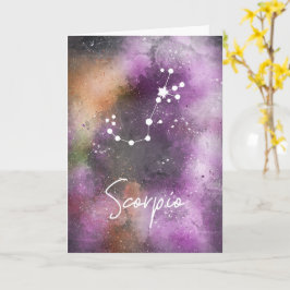 Skorpiokonstellation Zodiac Lila Galaxie Karte