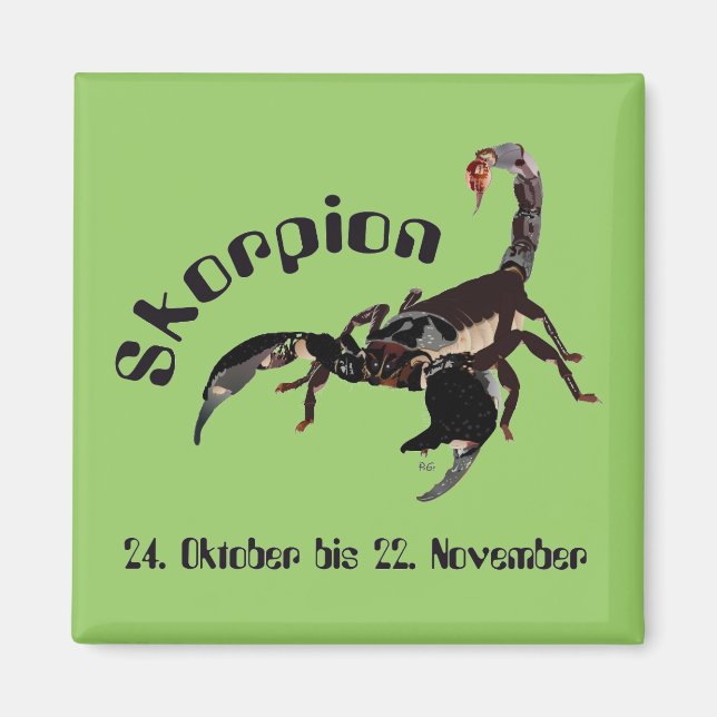 Skorpion 24. bis 22. Oktober Magnet (Vorne)