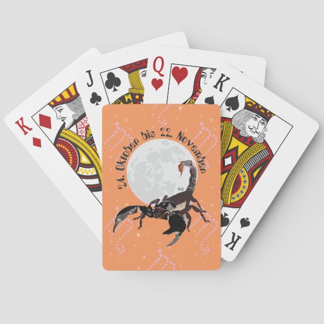 Skorpion 24. Oktober bis 22. November Kartenspiel Spielkarten (Rückseite)