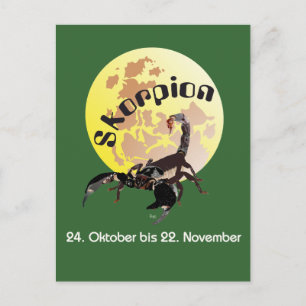 Skorpion 24. Oktober bis 22. November Postkarte