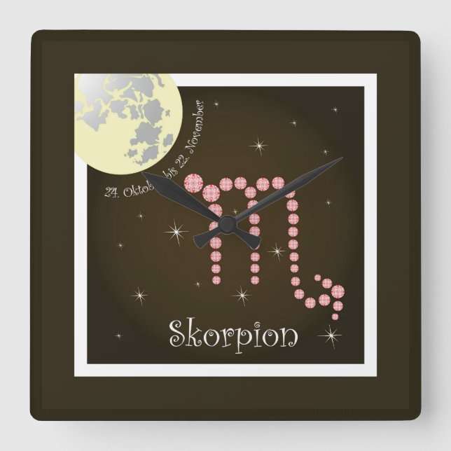 Skorpion 24. Oktober bis 22. November Uhr (Vorderseite)