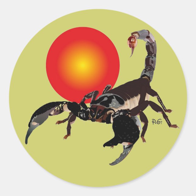 Skorpion Aufkleber (Vorderseite)