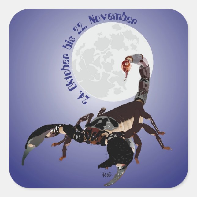 Skorpion Aufkleber (Vorderseite)