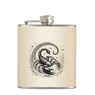 Skorpion Crescent Moon Astrologie Zodiac Scorpio Flachmann