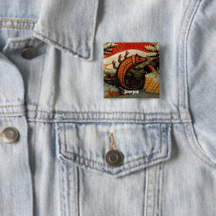 Skorpion das Sternzeichen Geburtstag Button
