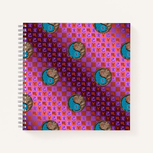 Skorpion & Erdboar Notizbuch (Vorderseite)