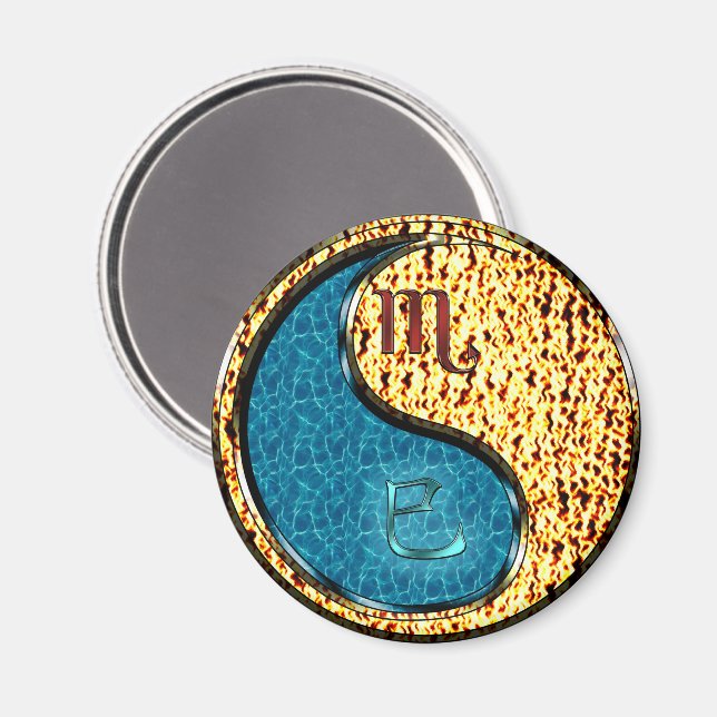 Skorpion & Feuer Schlange Magnet (Vorderseite/Rückseite)