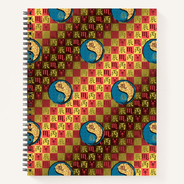 Skorpion & Feuerdrache Notizbuch (Vorderseite)