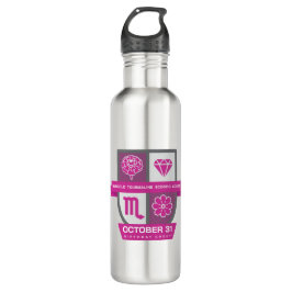 Skorpion Geburtstags-Emblem™ für 24.-31. Oktober Edelstahlflasche