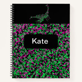 Skorpion-geplatzierte Farbe Notizbuch