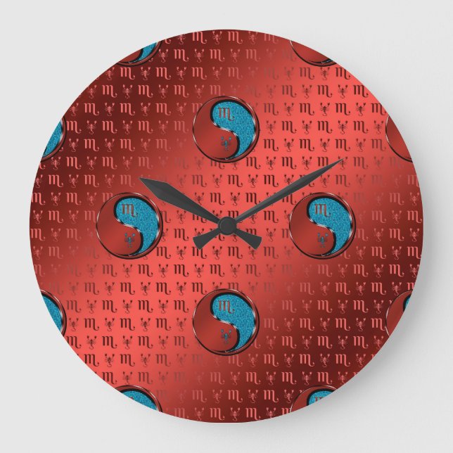 Skorpion Große Wanduhr (Vorderseite)