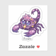 Skorpion Himmels-Tierkreis-Sticker - Rosa Skorpion