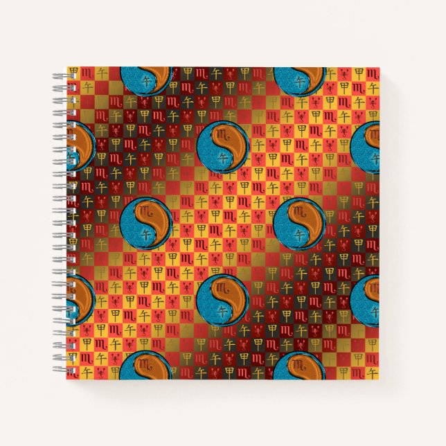 Skorpion & Holzpferd Notizbuch (Vorderseite)