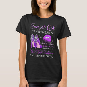 Skorpion Mädchen Geburtstag High Heels Tröpfelnde T-Shirt