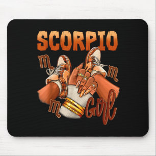 Skorpion Mädchen Geburtstag Melanin Schwarze Frau Mousepad