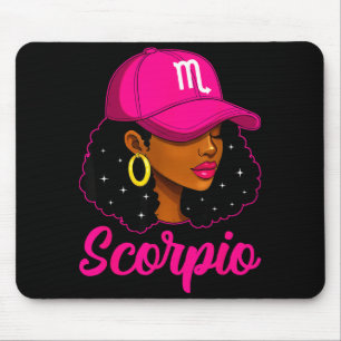 Skorpion Mädchen Rosa Mütze Sternzeichen Geburtsta Mousepad