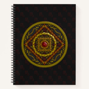 Skorpion Mandala Spiralblock Notizbuch