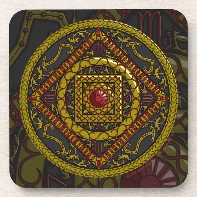 Skorpion Mandala Untersetzer (Vorderseite)
