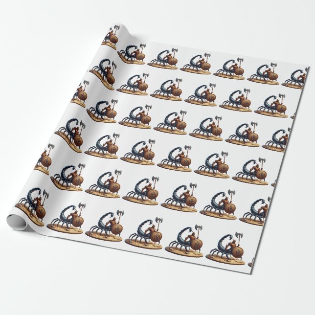 Skorpion Mann  Geschenkpapier (Ungerollt)