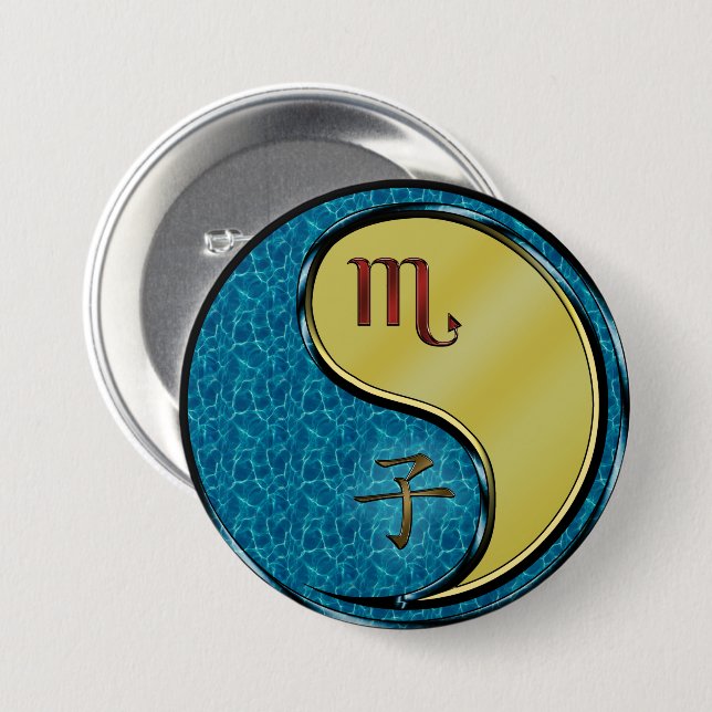 Skorpion & Metallrat Button (Vorne & Hinten)