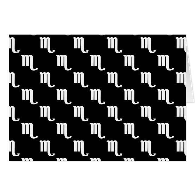 Skorpion Muster Schwarz und Weiß (Vorderseite (Horizontal))