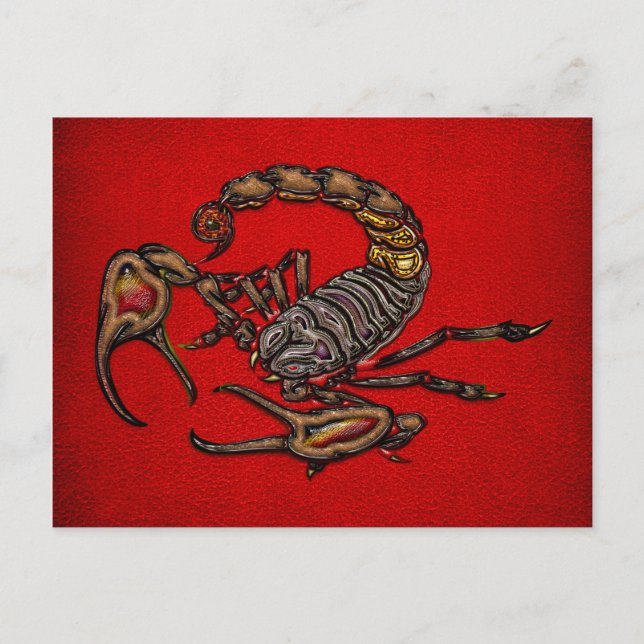 Skorpion Postkarte (Vorderseite)