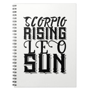 Skorpion Rising Löwe Sonne Astrologie Horoskop Ste Notizblock