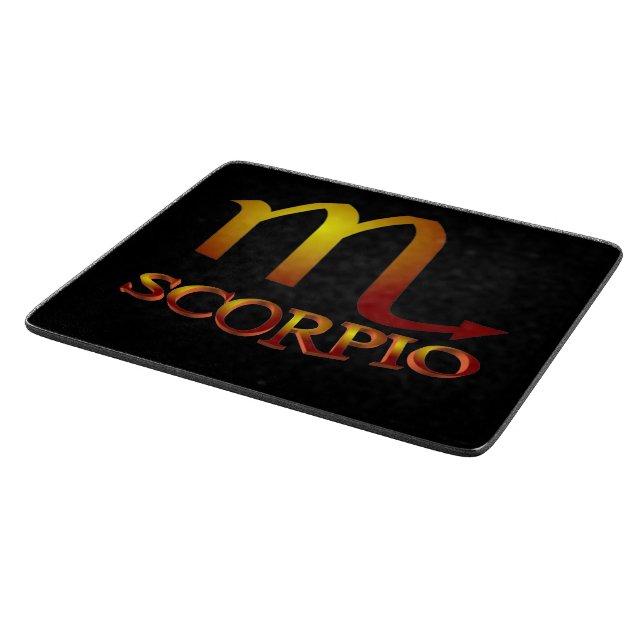 Skorpion Stern Gold Schneidebrett (Ecke)
