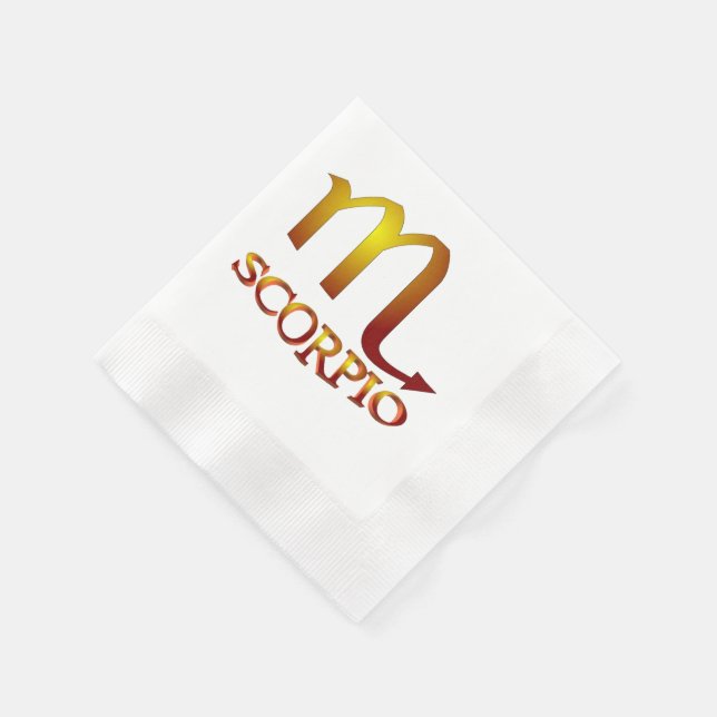 Skorpion Stern Gold Serviette (Ecke)