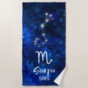 Skorpion-Sternbild Blaue Galaxie Monogramm Strandtuch