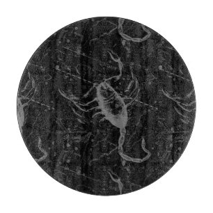Skorpion-Sternbild Hevelius 1690 Vintage Schwarz Schneidebrett