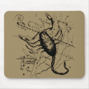 Skorpion-Sternbild Hevelius um 1690 Vintage Mousepad
