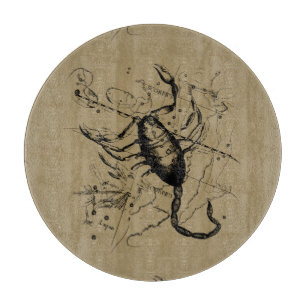 Skorpion-Sternbild Hevelius um 1690 Vintage Schneidebrett