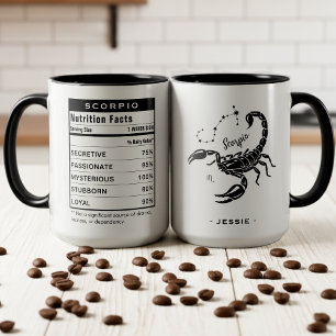 Skorpion-Sternzeichen Astrologie Ernährungsfakten Tasse