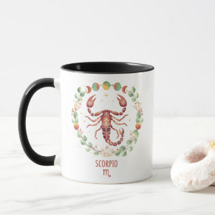 Skorpion Sternzeichen Boho Wasserfarbe Kaffeetasse