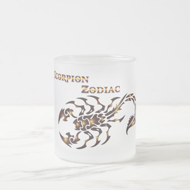 Skorpion Sternzeichen Glas Tasse (Mittel)
