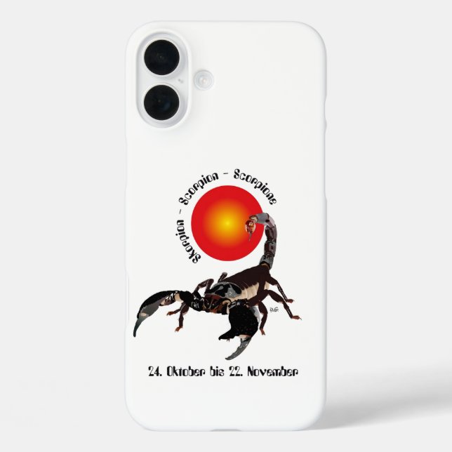 Skorpion - Sternzeichen iPhone Hülle (Rückseite)