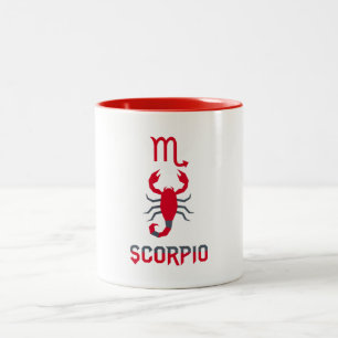 Skorpion-Sternzeichen Minimalistische Geometrische Zweifarbige Tasse