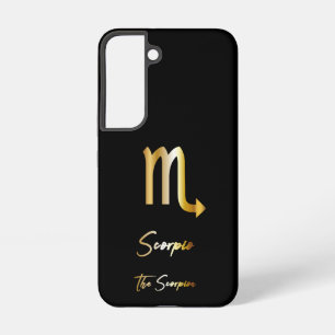 Skorpion-Sternzeichen, Schwarz & Gold Samsung Galaxy Hülle