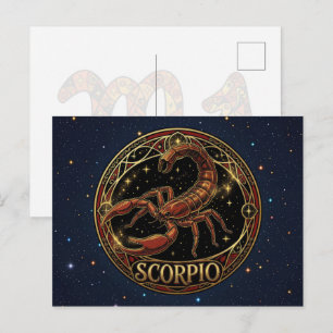Skorpion Sternzeichen Symbol Postkarte