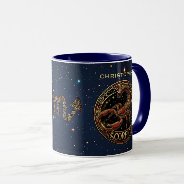 Skorpion Sternzeichen Symbol Tasse (VorderseiteRechts)